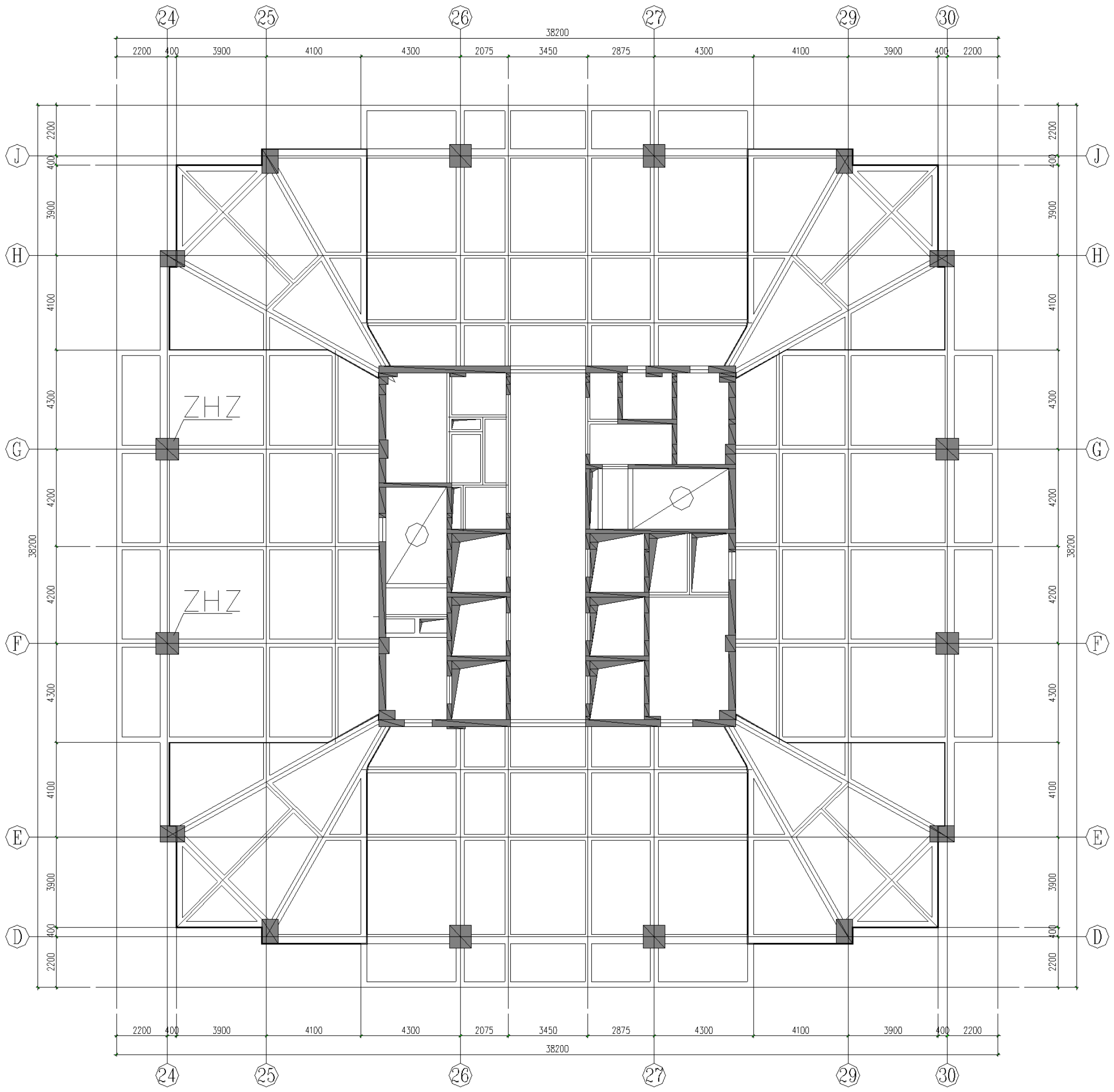 （2011年）濟南黃金時代，柱混凝土置換